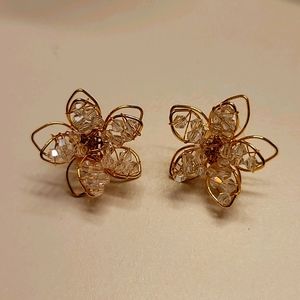 Beaded flower earrings